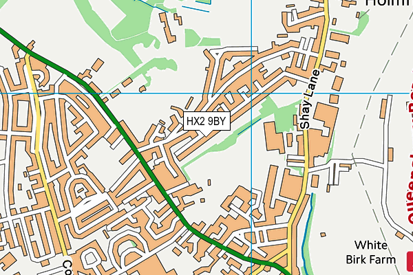 HX2 9BY map - OS VectorMap District (Ordnance Survey)