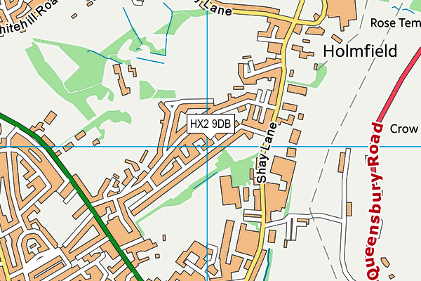 HX2 9DB map - OS VectorMap District (Ordnance Survey)