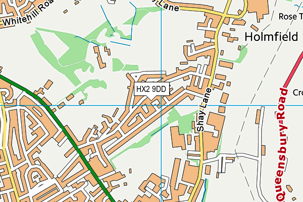HX2 9DD map - OS VectorMap District (Ordnance Survey)