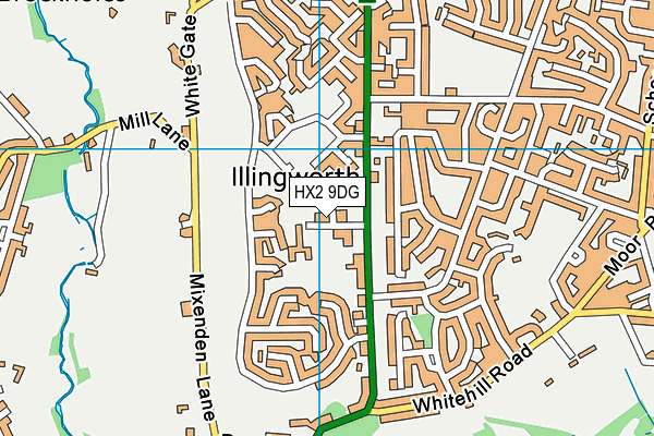 Abbey Park Primary School map (HX2 9DG) - OS VectorMap District (Ordnance Survey)