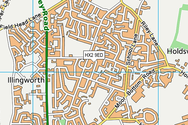 HX2 9ED map - OS VectorMap District (Ordnance Survey)