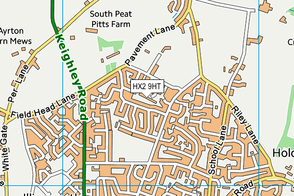 HX2 9HT map - OS VectorMap District (Ordnance Survey)