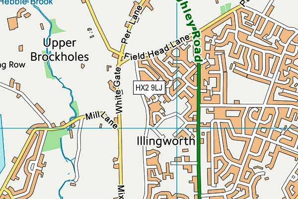 HX2 9LJ map - OS VectorMap District (Ordnance Survey)