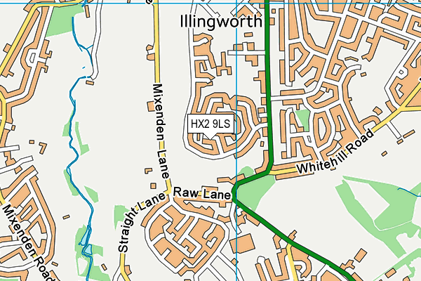 HX2 9LS map - OS VectorMap District (Ordnance Survey)