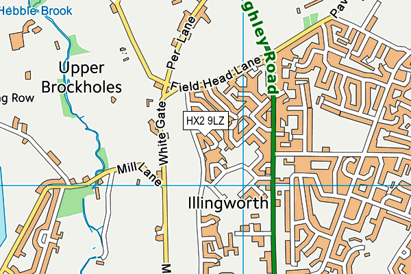 HX2 9LZ map - OS VectorMap District (Ordnance Survey)
