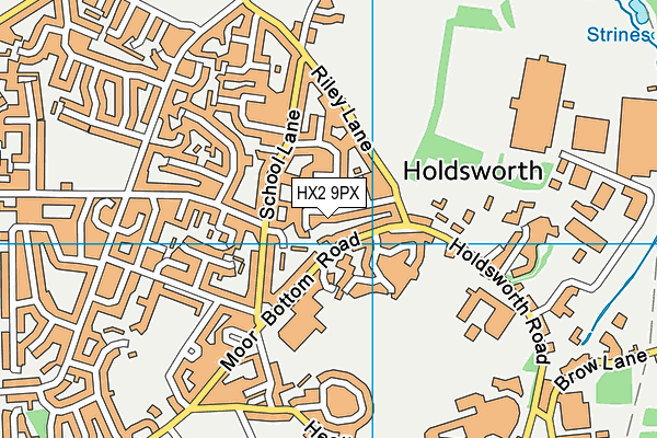 HX2 9PX map - OS VectorMap District (Ordnance Survey)