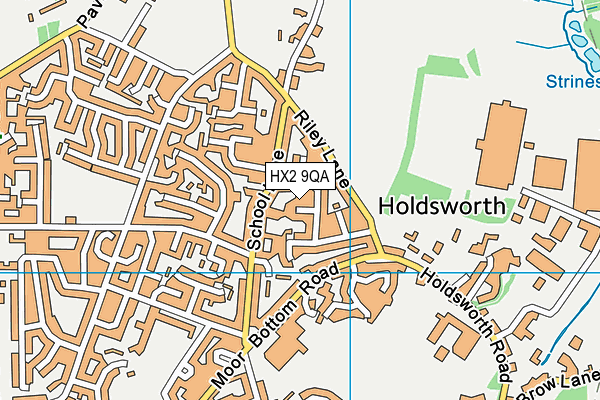 HX2 9QA map - OS VectorMap District (Ordnance Survey)