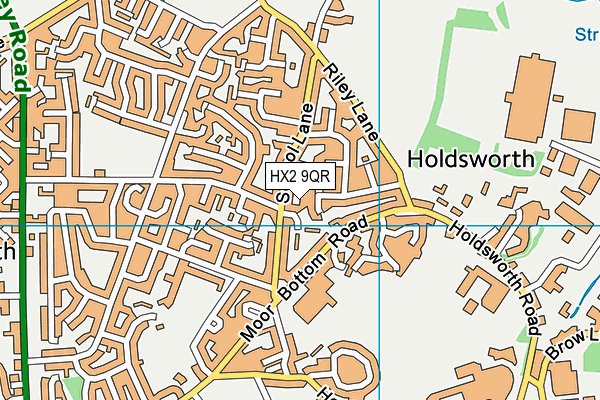 HX2 9QR map - OS VectorMap District (Ordnance Survey)