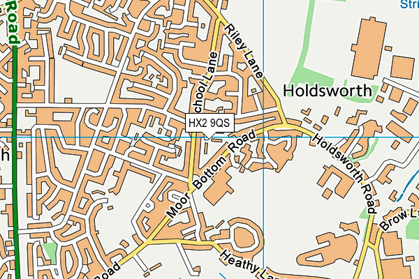 HX2 9QS map - OS VectorMap District (Ordnance Survey)