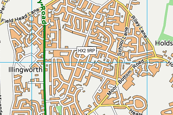 HX2 9RP map - OS VectorMap District (Ordnance Survey)