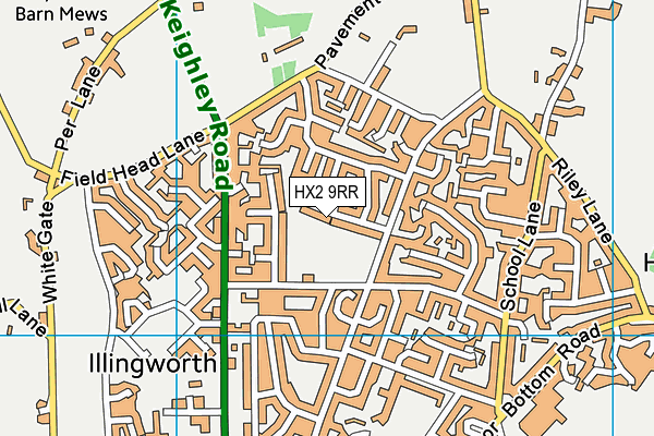 HX2 9RR map - OS VectorMap District (Ordnance Survey)
