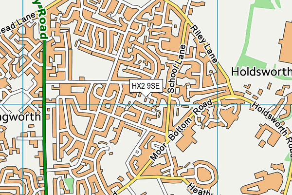 HX2 9SE map - OS VectorMap District (Ordnance Survey)