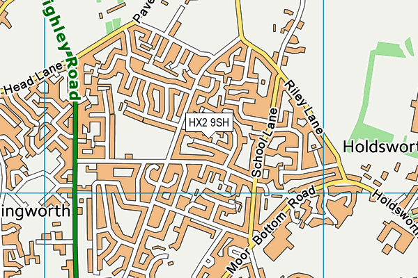 HX2 9SH map - OS VectorMap District (Ordnance Survey)