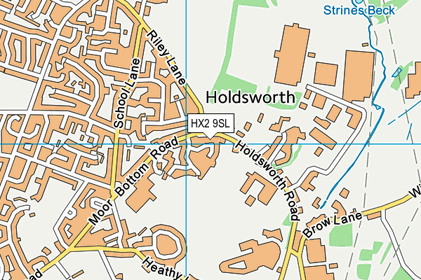 HX2 9SL map - OS VectorMap District (Ordnance Survey)