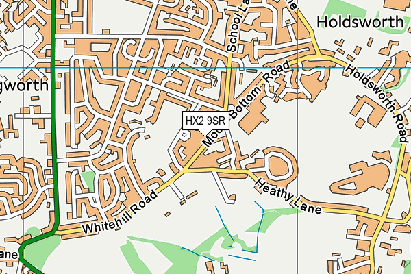 HX2 9SR map - OS VectorMap District (Ordnance Survey)