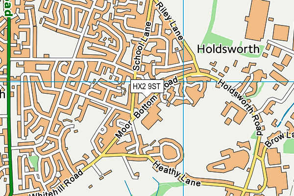HX2 9ST map - OS VectorMap District (Ordnance Survey)