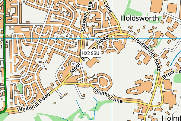 North Halifax Grammar School map (HX2 9SU) - OS VectorMap District (Ordnance Survey)