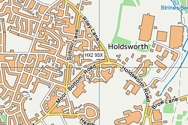 HX2 9SX map - OS VectorMap District (Ordnance Survey)