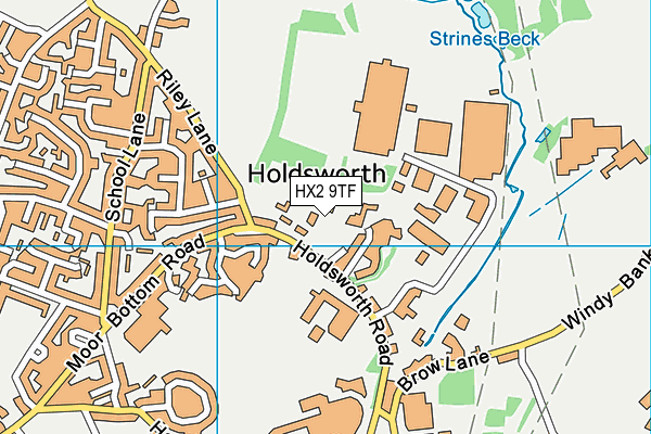 HX2 9TF map - OS VectorMap District (Ordnance Survey)