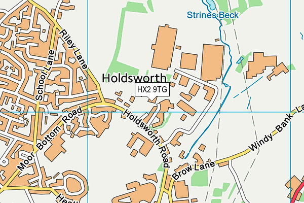 HX2 9TG map - OS VectorMap District (Ordnance Survey)