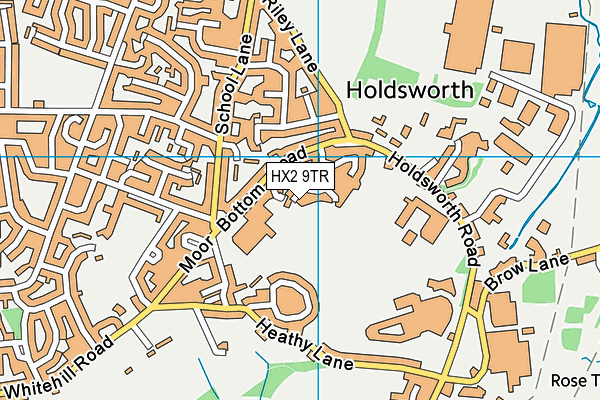 HX2 9TR map - OS VectorMap District (Ordnance Survey)