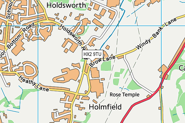 HX2 9TU map - OS VectorMap District (Ordnance Survey)