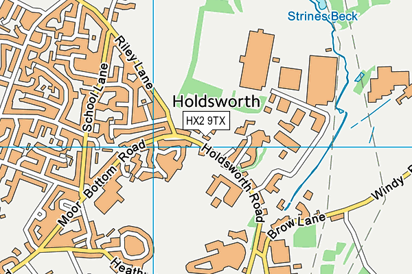 HX2 9TX map - OS VectorMap District (Ordnance Survey)