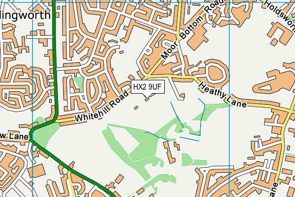 HX2 9UF map - OS VectorMap District (Ordnance Survey)