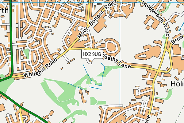 HX2 9UG map - OS VectorMap District (Ordnance Survey)