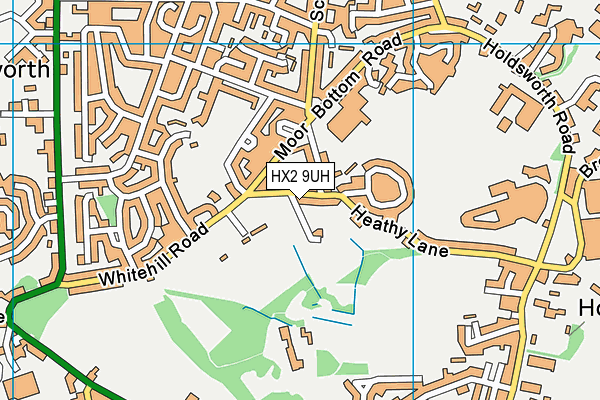 HX2 9UH map - OS VectorMap District (Ordnance Survey)