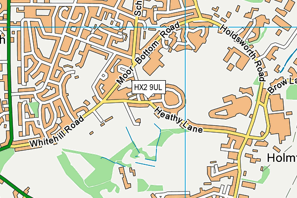 HX2 9UL map - OS VectorMap District (Ordnance Survey)