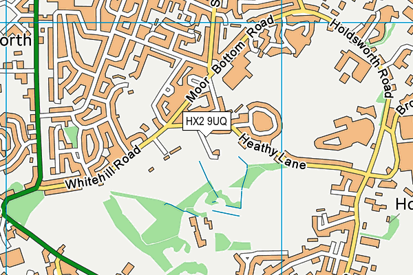 HX2 9UQ map - OS VectorMap District (Ordnance Survey)