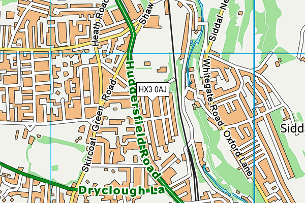 HX3 0AJ map - OS VectorMap District (Ordnance Survey)