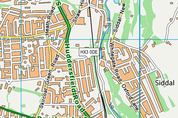 HX3 0DE map - OS VectorMap District (Ordnance Survey)