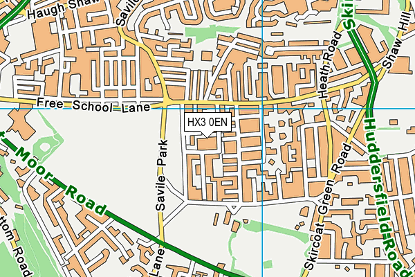 HX3 0EN map - OS VectorMap District (Ordnance Survey)