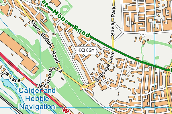 Crossley Heath School (Kensington Road) map (HX3 0GY) - OS VectorMap District (Ordnance Survey)