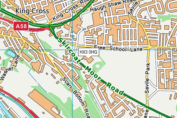 Crossley Heath School map (HX3 0HG) - OS VectorMap District (Ordnance Survey)