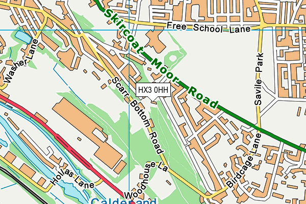 HX3 0HH map - OS VectorMap District (Ordnance Survey)