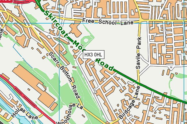 HX3 0HL map - OS VectorMap District (Ordnance Survey)