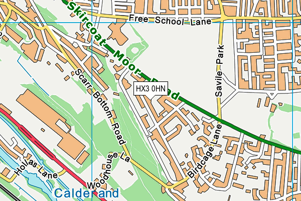 HX3 0HN map - OS VectorMap District (Ordnance Survey)