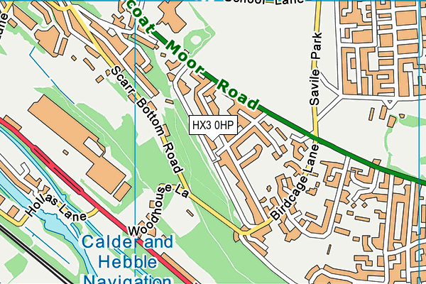 HX3 0HP map - OS VectorMap District (Ordnance Survey)