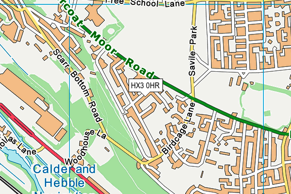 HX3 0HR map - OS VectorMap District (Ordnance Survey)