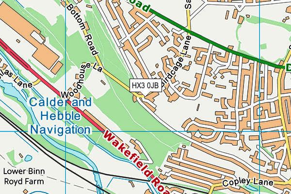 The Gleddings School map (HX3 0JB) - OS VectorMap District (Ordnance Survey)