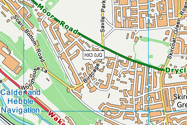 HX3 0JQ map - OS VectorMap District (Ordnance Survey)