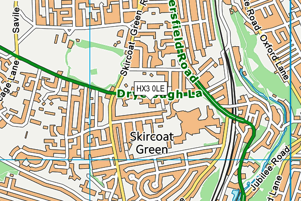 HX3 0LE map - OS VectorMap District (Ordnance Survey)