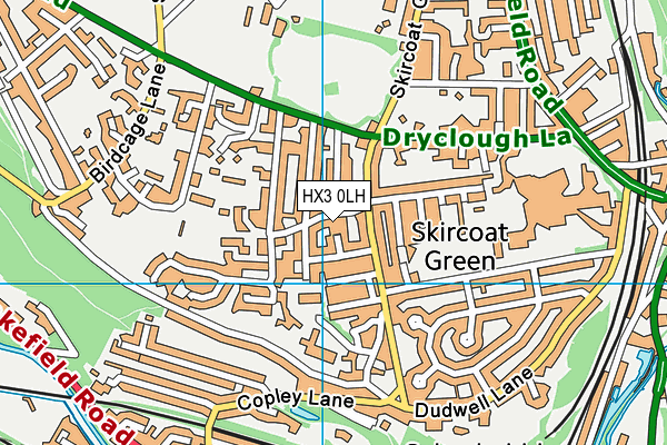 HX3 0LH map - OS VectorMap District (Ordnance Survey)
