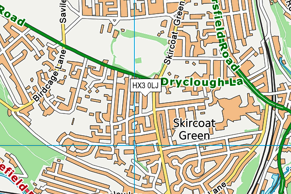 HX3 0LJ map - OS VectorMap District (Ordnance Survey)