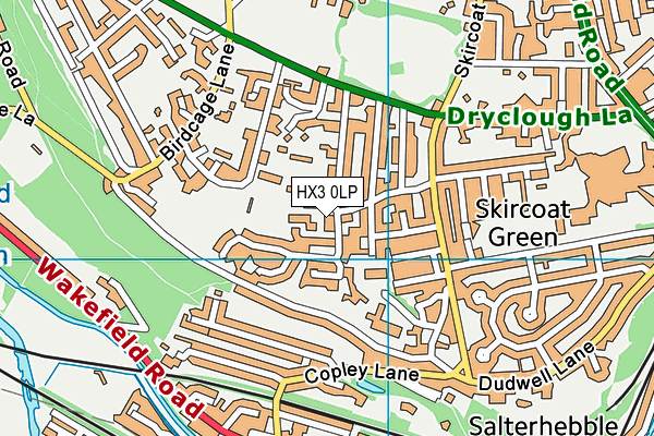 HX3 0LP map - OS VectorMap District (Ordnance Survey)