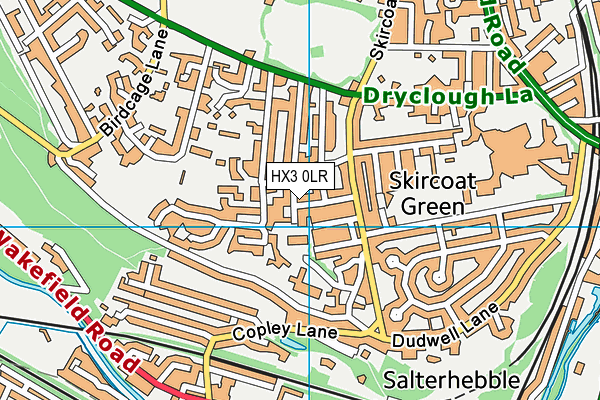 HX3 0LR map - OS VectorMap District (Ordnance Survey)