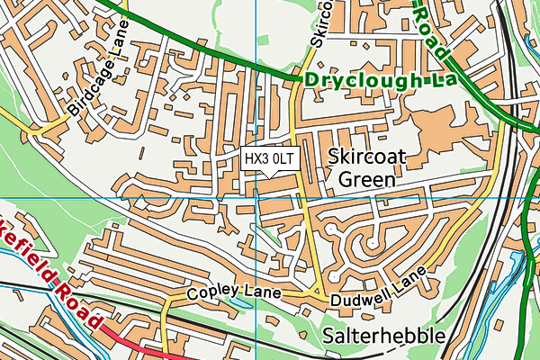 HX3 0LT map - OS VectorMap District (Ordnance Survey)